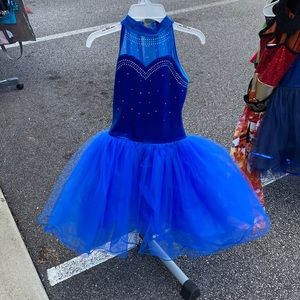 Blue tutu leotard with sparkles